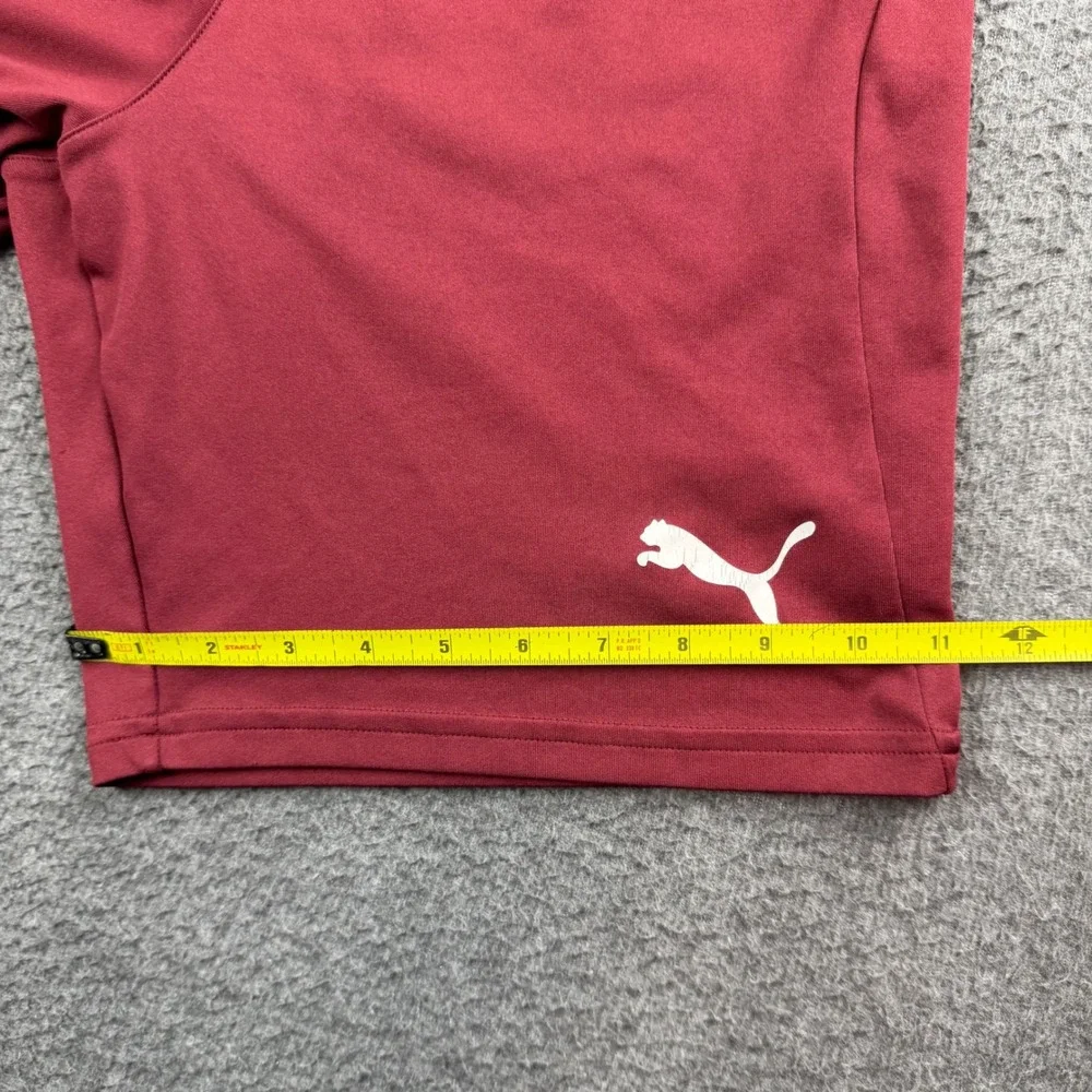 Puma Soccer Shorts Men's Small Burgundy Red Athletic Training‎ Logo